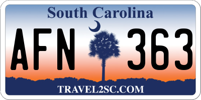 SC license plate AFN363