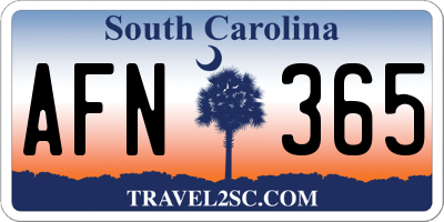 SC license plate AFN365