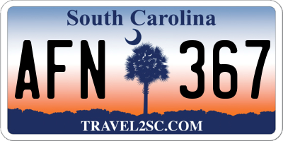 SC license plate AFN367
