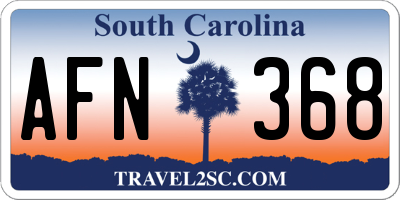 SC license plate AFN368