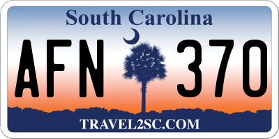 SC license plate AFN370