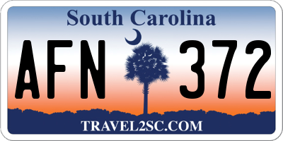 SC license plate AFN372
