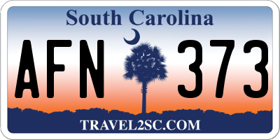 SC license plate AFN373