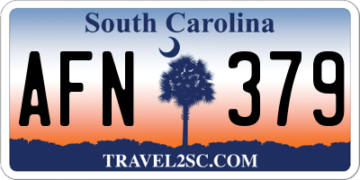 SC license plate AFN379