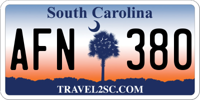 SC license plate AFN380
