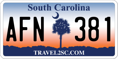 SC license plate AFN381