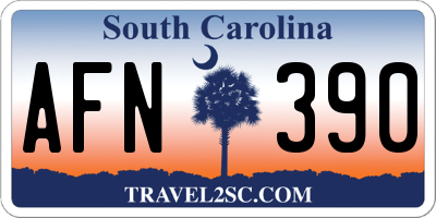 SC license plate AFN390