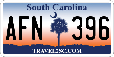 SC license plate AFN396