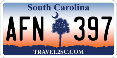 SC license plate AFN397