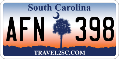 SC license plate AFN398