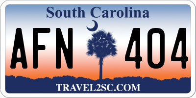 SC license plate AFN404