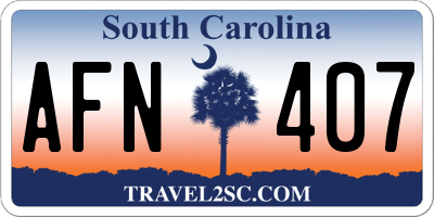 SC license plate AFN407