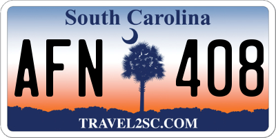 SC license plate AFN408