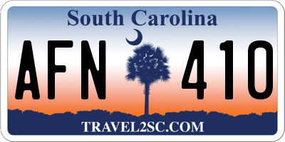 SC license plate AFN410
