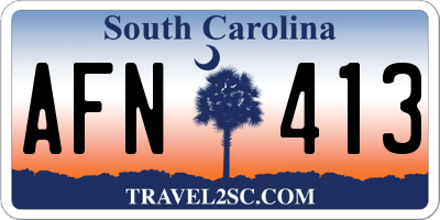 SC license plate AFN413