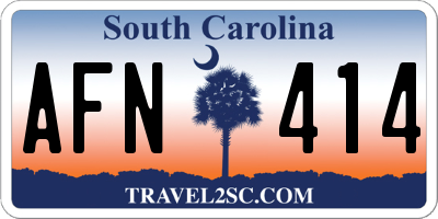 SC license plate AFN414