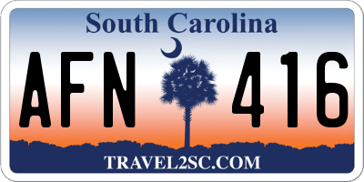 SC license plate AFN416