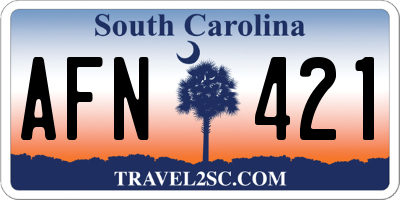 SC license plate AFN421