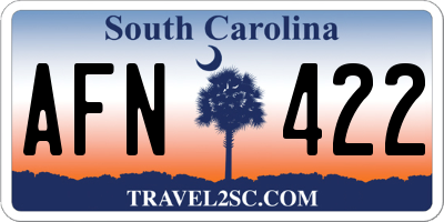 SC license plate AFN422