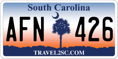 SC license plate AFN426