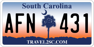 SC license plate AFN431