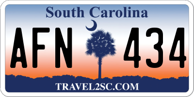 SC license plate AFN434