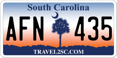SC license plate AFN435