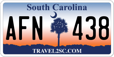 SC license plate AFN438