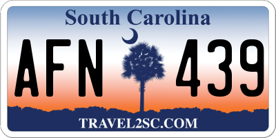 SC license plate AFN439