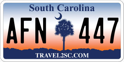 SC license plate AFN447