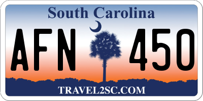 SC license plate AFN450