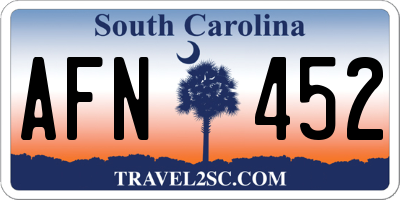 SC license plate AFN452