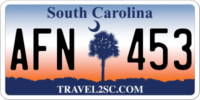 SC license plate AFN453
