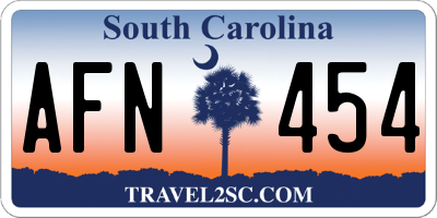 SC license plate AFN454