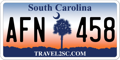 SC license plate AFN458
