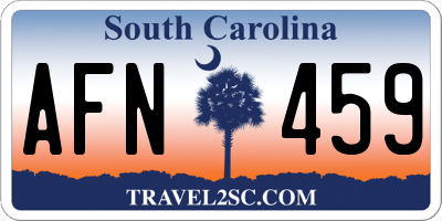 SC license plate AFN459