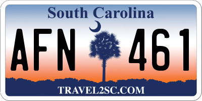 SC license plate AFN461