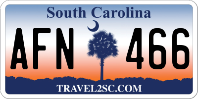 SC license plate AFN466