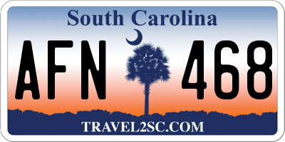 SC license plate AFN468