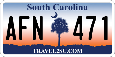 SC license plate AFN471
