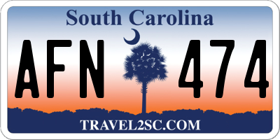 SC license plate AFN474
