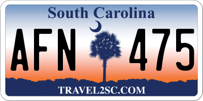 SC license plate AFN475