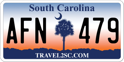 SC license plate AFN479