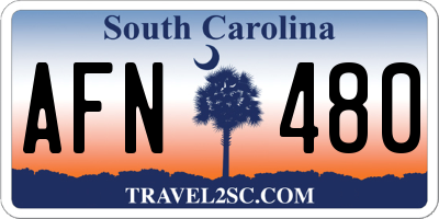 SC license plate AFN480