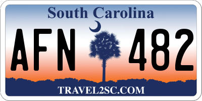 SC license plate AFN482