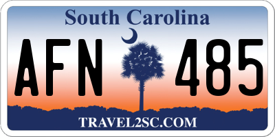 SC license plate AFN485