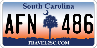SC license plate AFN486