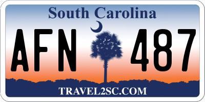 SC license plate AFN487