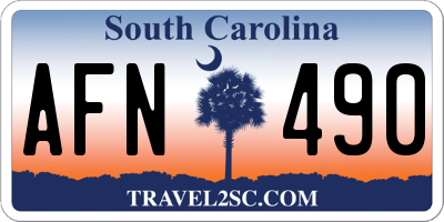 SC license plate AFN490