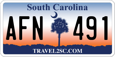 SC license plate AFN491